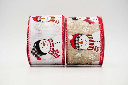 Snowman wired Christmas Ribbon_KF6677  ALL